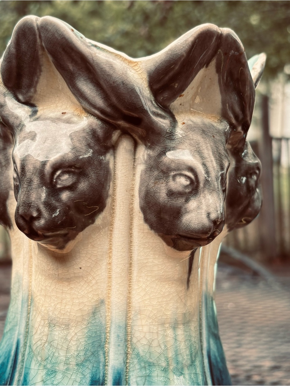 Antique Rorstrand Sweden majolica hare head vase - Picture 2 of 12